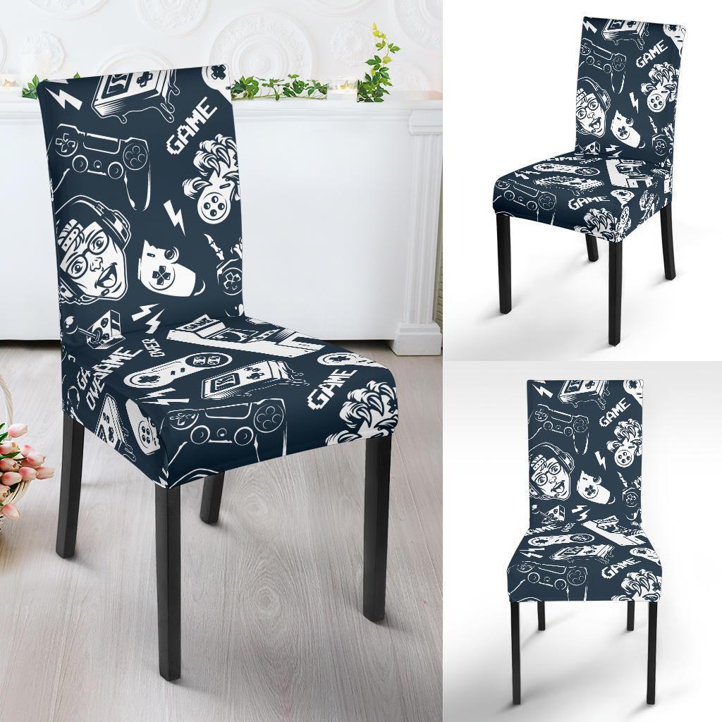 Gaming Pattern Print Chair Cover-grizzshop