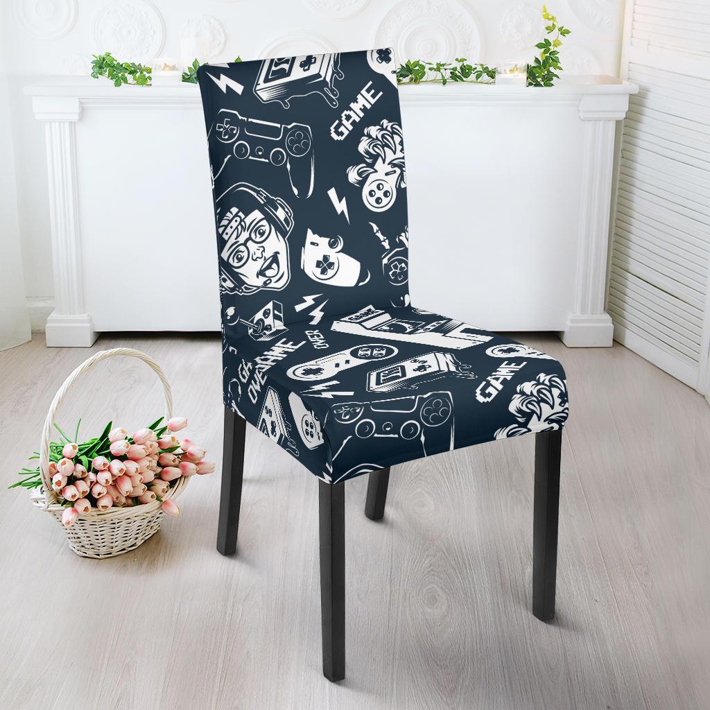 Gaming Pattern Print Chair Cover-grizzshop