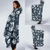 Gaming Pattern Print Hooded Blanket-grizzshop