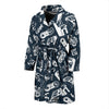 Gaming Pattern Print Men Long Robe-grizzshop