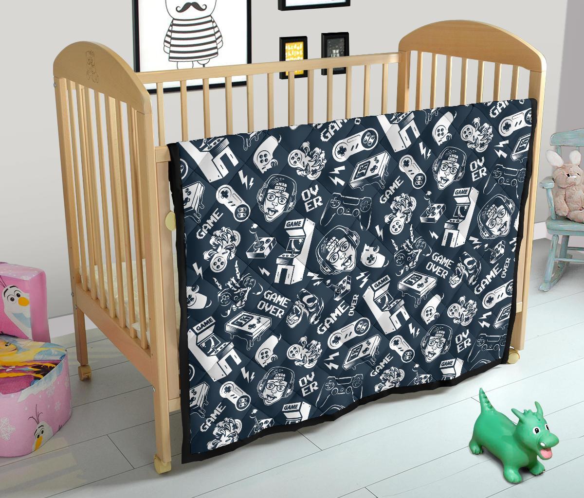 Gaming Pattern Print Quilt-grizzshop