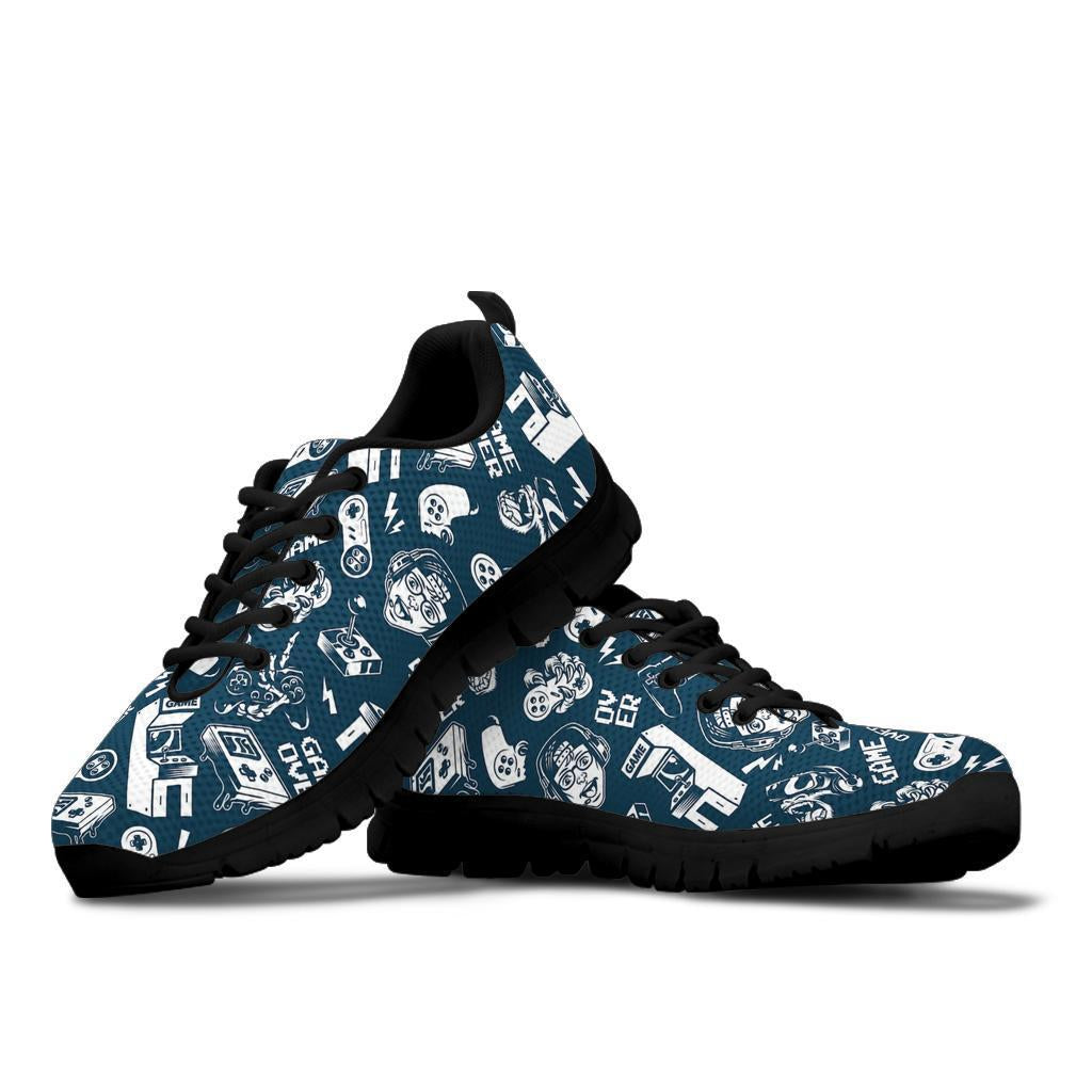 Gaming Pattern Print Sneaker Shoes For Men Women-grizzshop