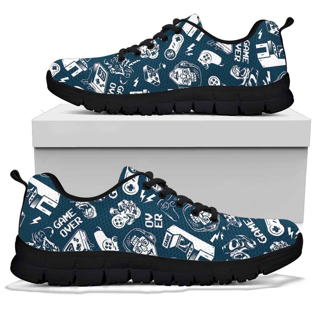 Gaming Pattern Print Sneaker Shoes For Men Women-grizzshop