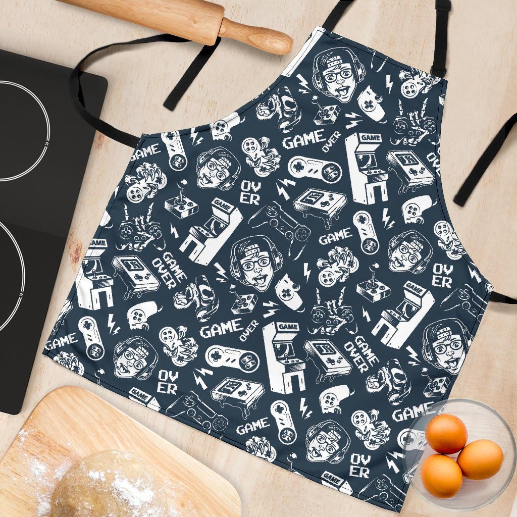 Gaming Pattern Print Women's Apron-grizzshop