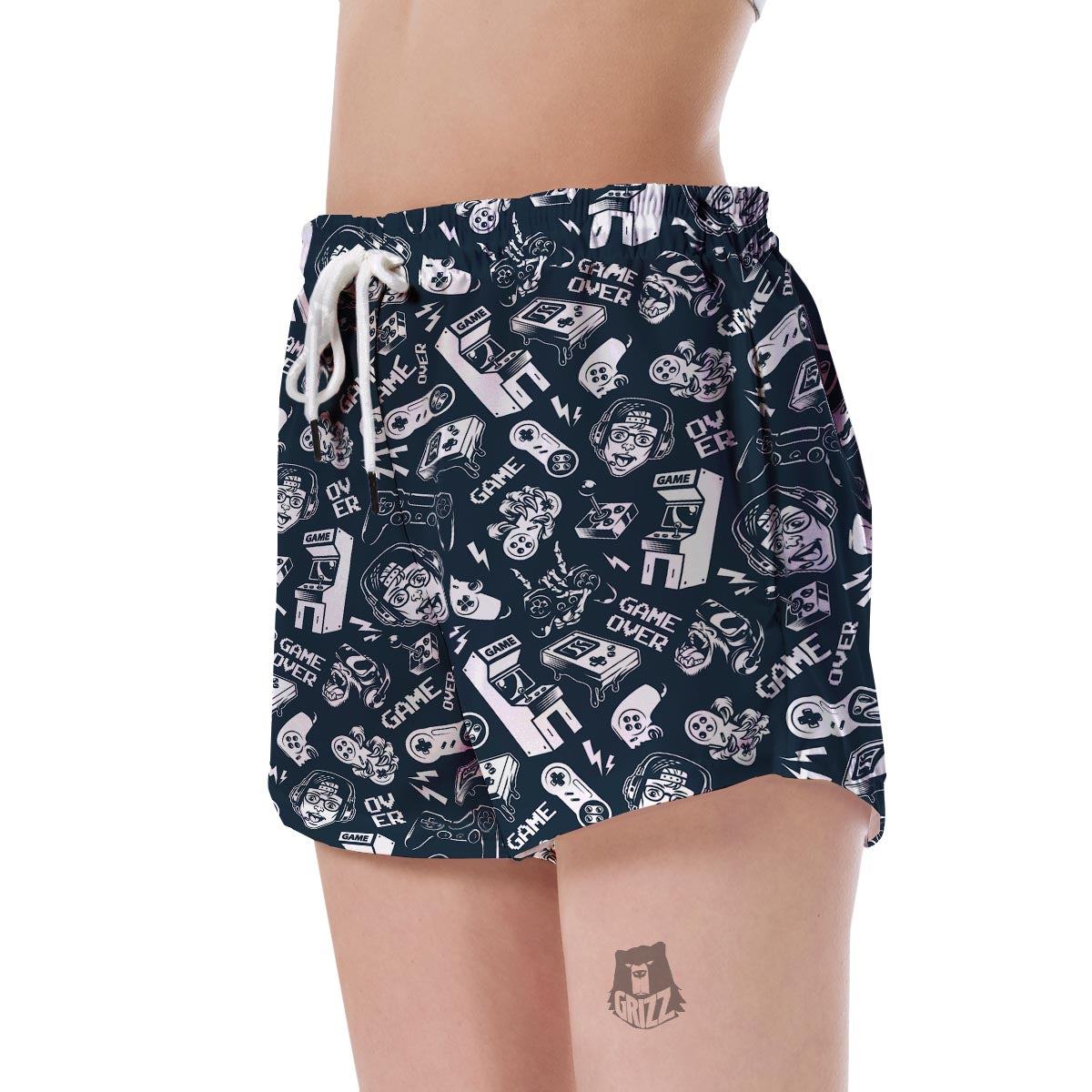 Gaming Pattern Print Women's Shorts-grizzshop