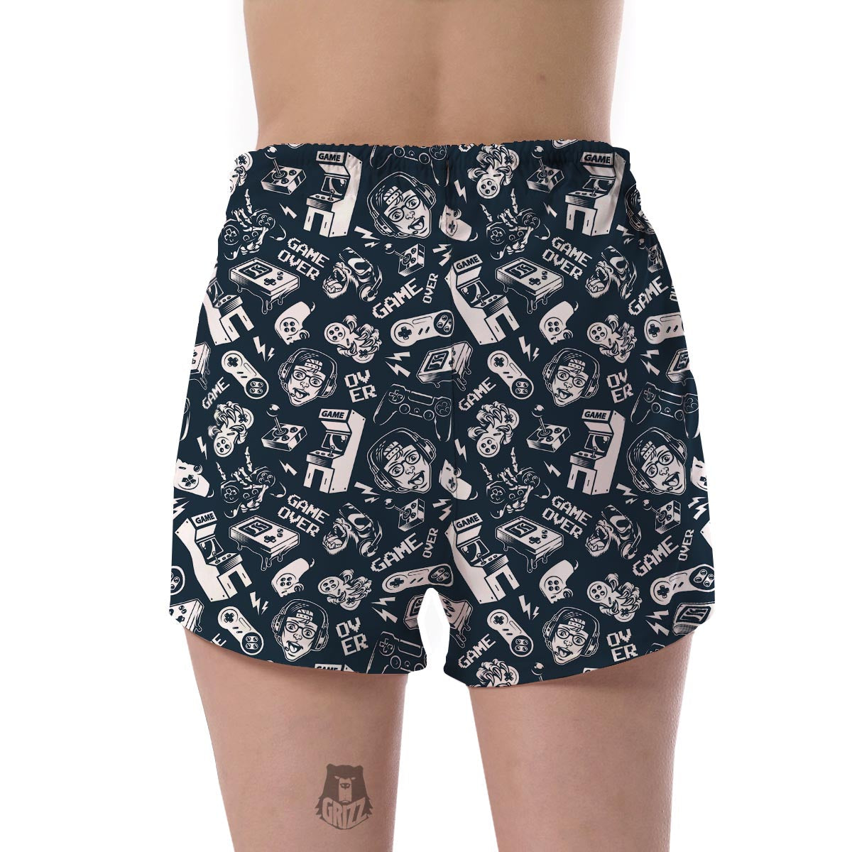 Gaming Pattern Print Women's Shorts-grizzshop