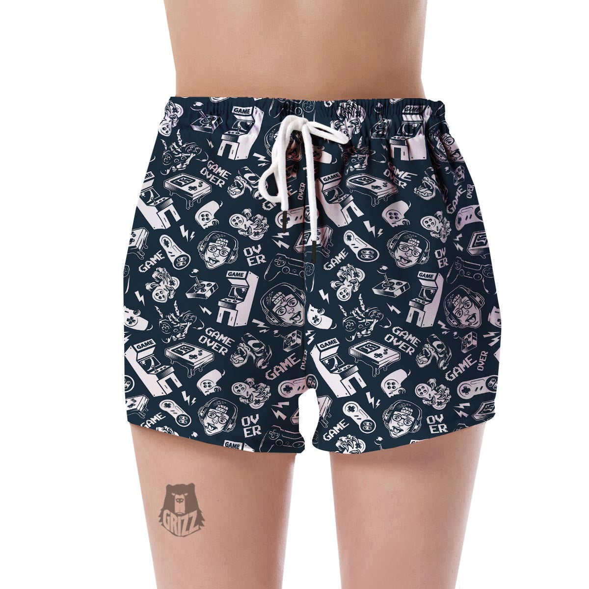 Gaming Pattern Print Women's Shorts-grizzshop