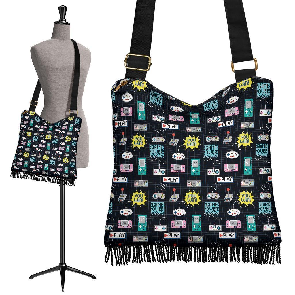 Gaming Print Pattern Crossbody bags-grizzshop