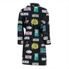 Gaming Print Pattern Men Long Robe-grizzshop