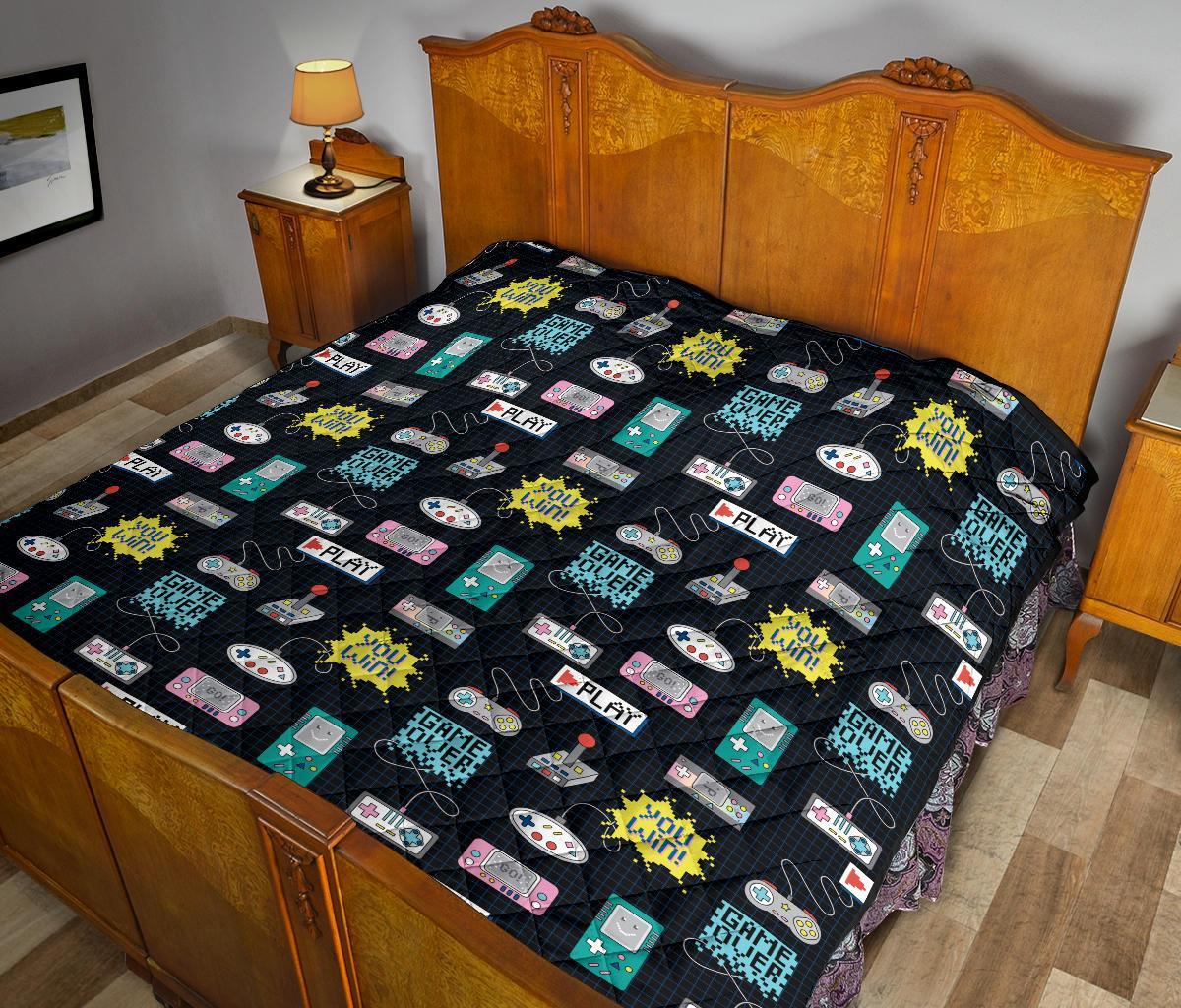 Gaming Print Pattern Quilt-grizzshop