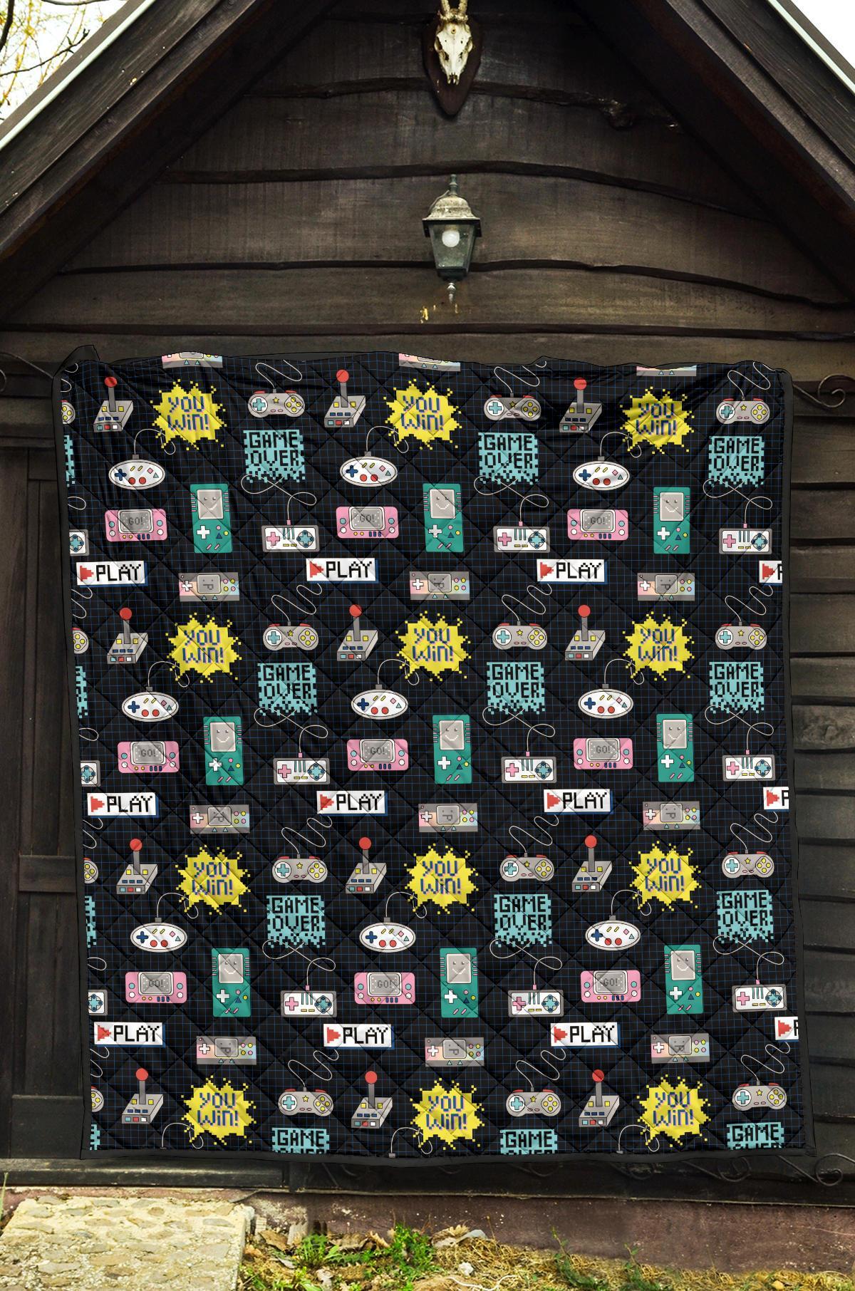 Gaming Print Pattern Quilt-grizzshop