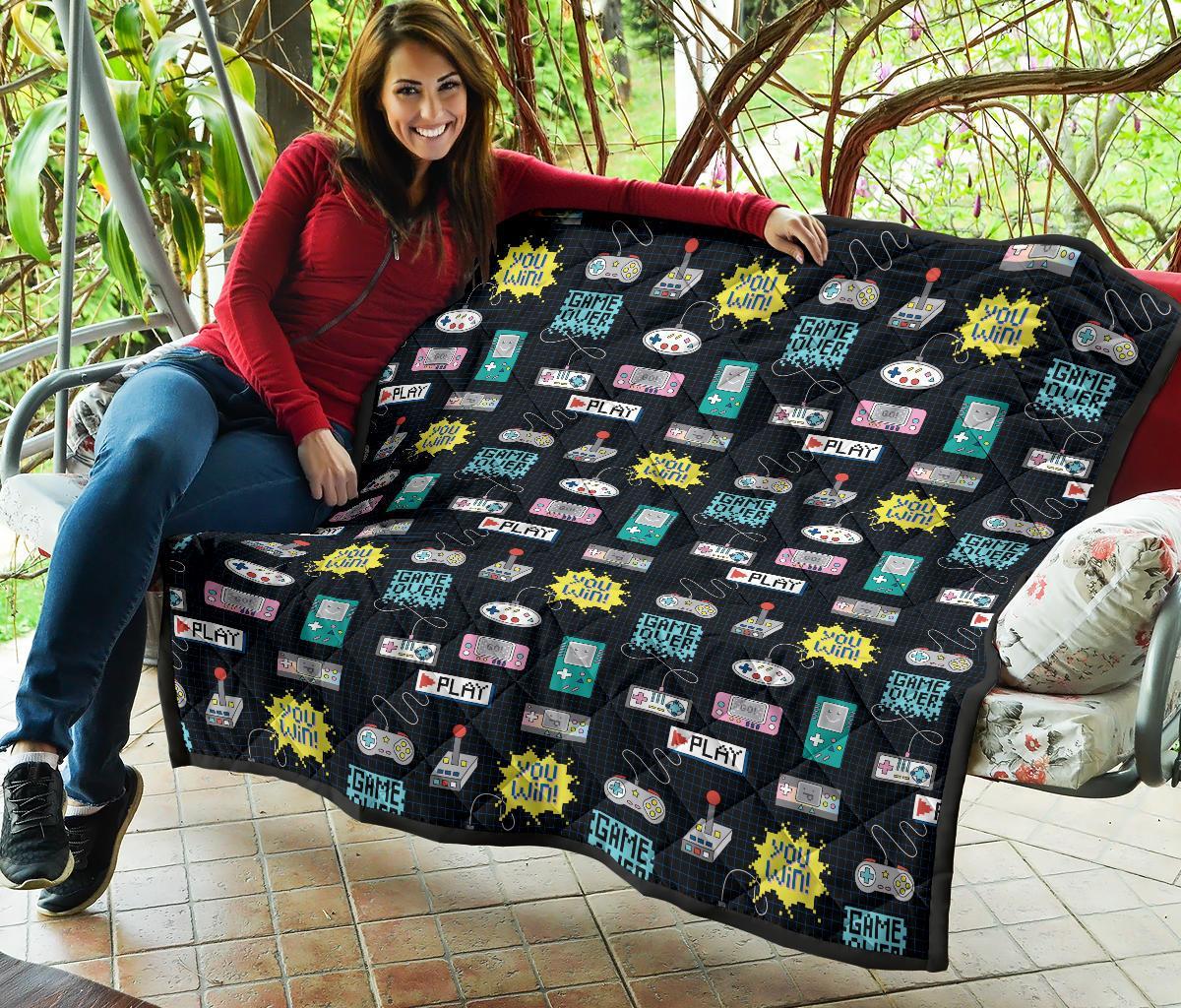 Gaming Print Pattern Quilt-grizzshop