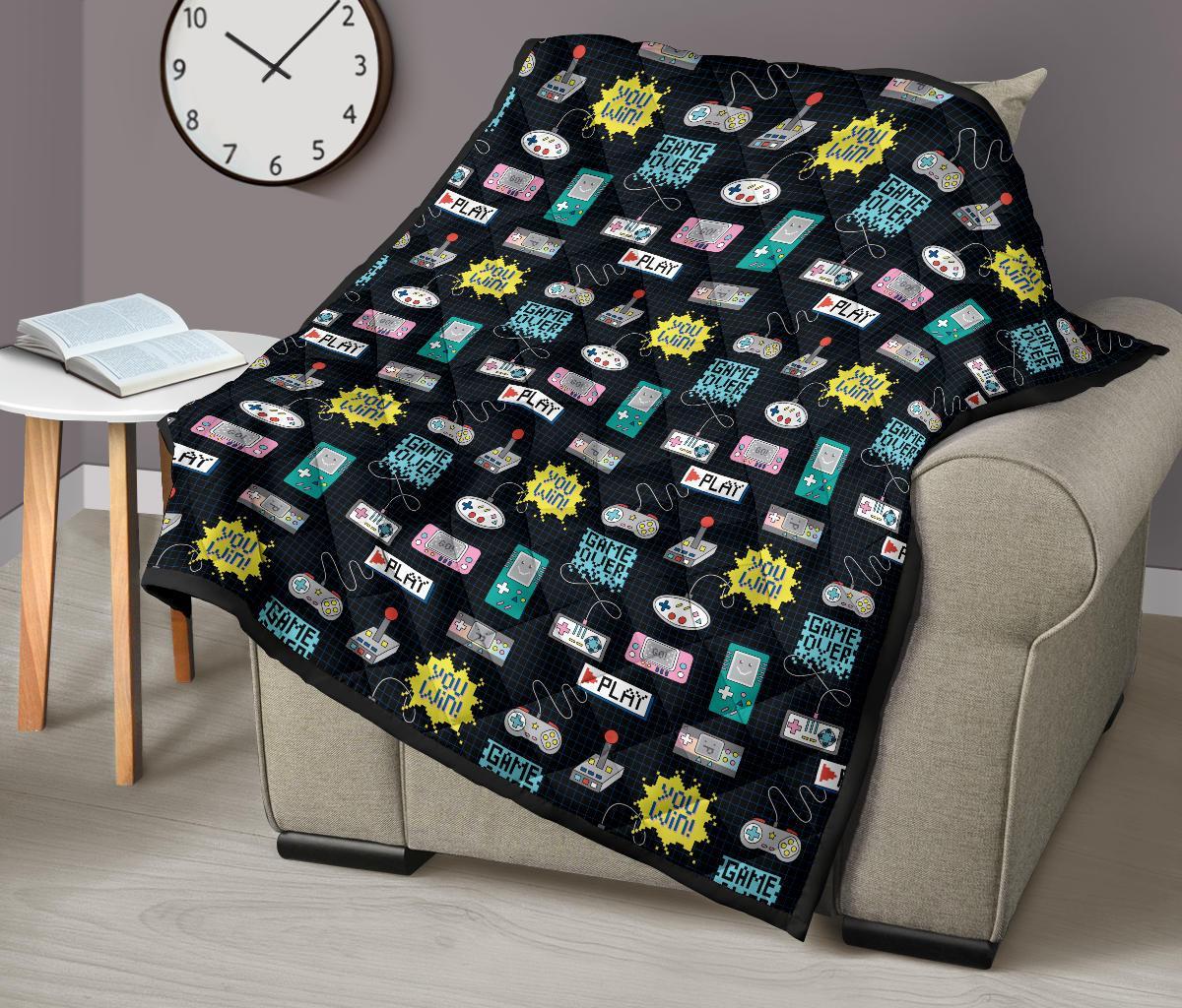 Gaming Print Pattern Quilt-grizzshop