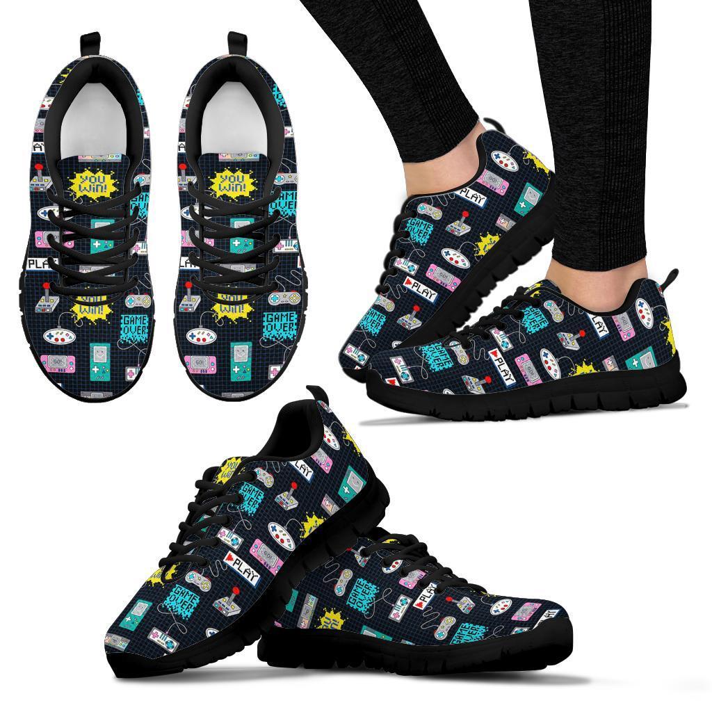 Gaming Print Pattern Sneaker Shoes For Men Women-grizzshop