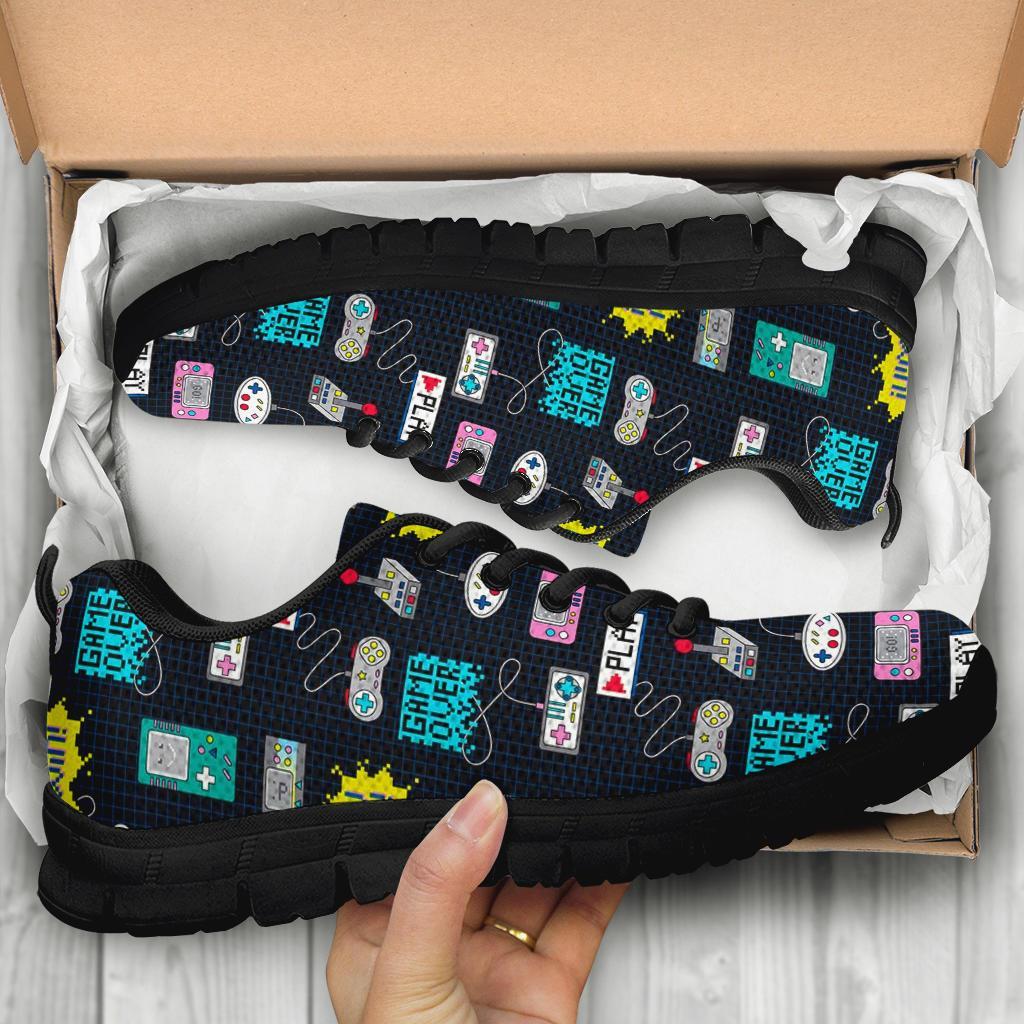 Gaming Print Pattern Sneaker Shoes For Men Women-grizzshop