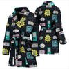 Gaming Print Pattern Women Long Robe-grizzshop