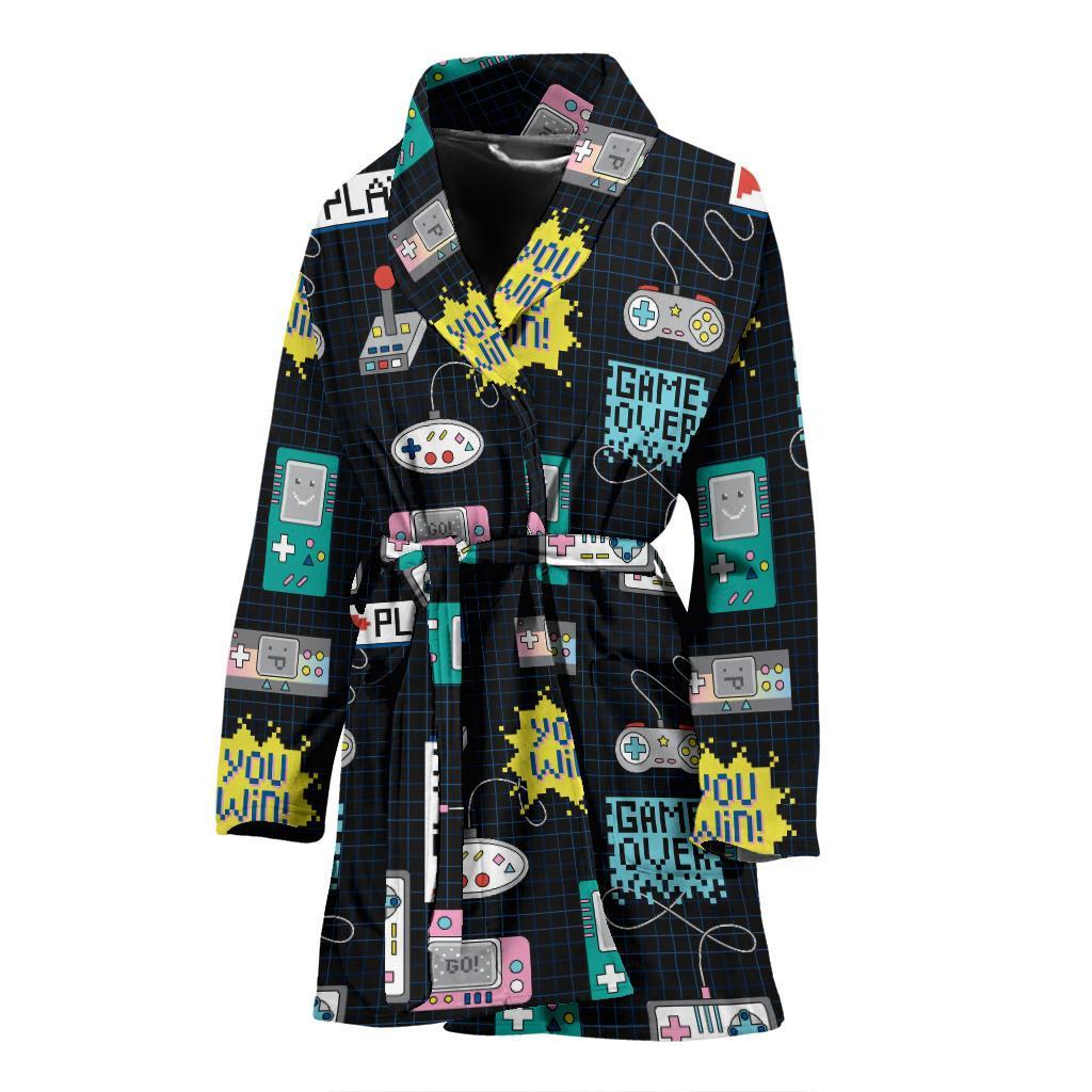 Gaming Print Pattern Women Long Robe-grizzshop