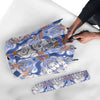 Ganesha Blue Print Pattern Automatic Foldable Umbrella-grizzshop