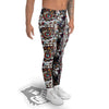 Gangsters And Criminal Tattoo Print Pattern Men's Leggings-grizzshop