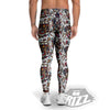 Gangsters And Criminal Tattoo Print Pattern Men's Leggings-grizzshop