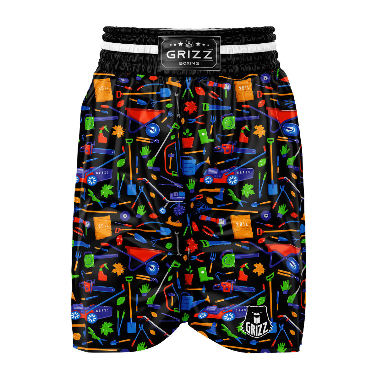 Garden Tools Print Pattern Boxing Shorts-grizzshop