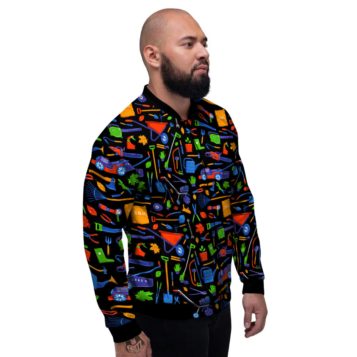 Garden Tools Print Pattern Men's Bomber Jacket-grizzshop