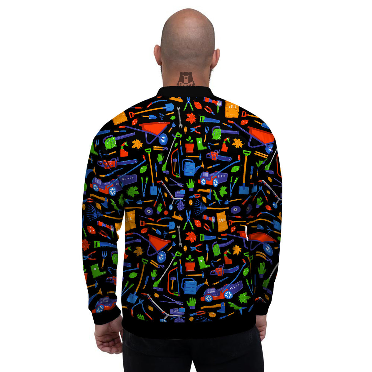Garden Tools Print Pattern Men's Bomber Jacket-grizzshop