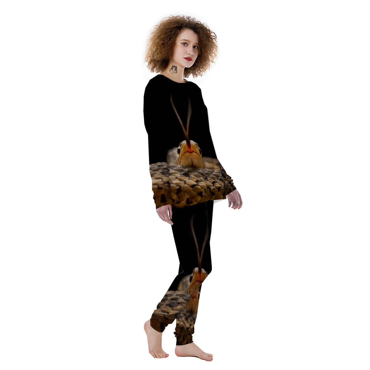 Garter Snake Print Women's Pajamas-grizzshop
