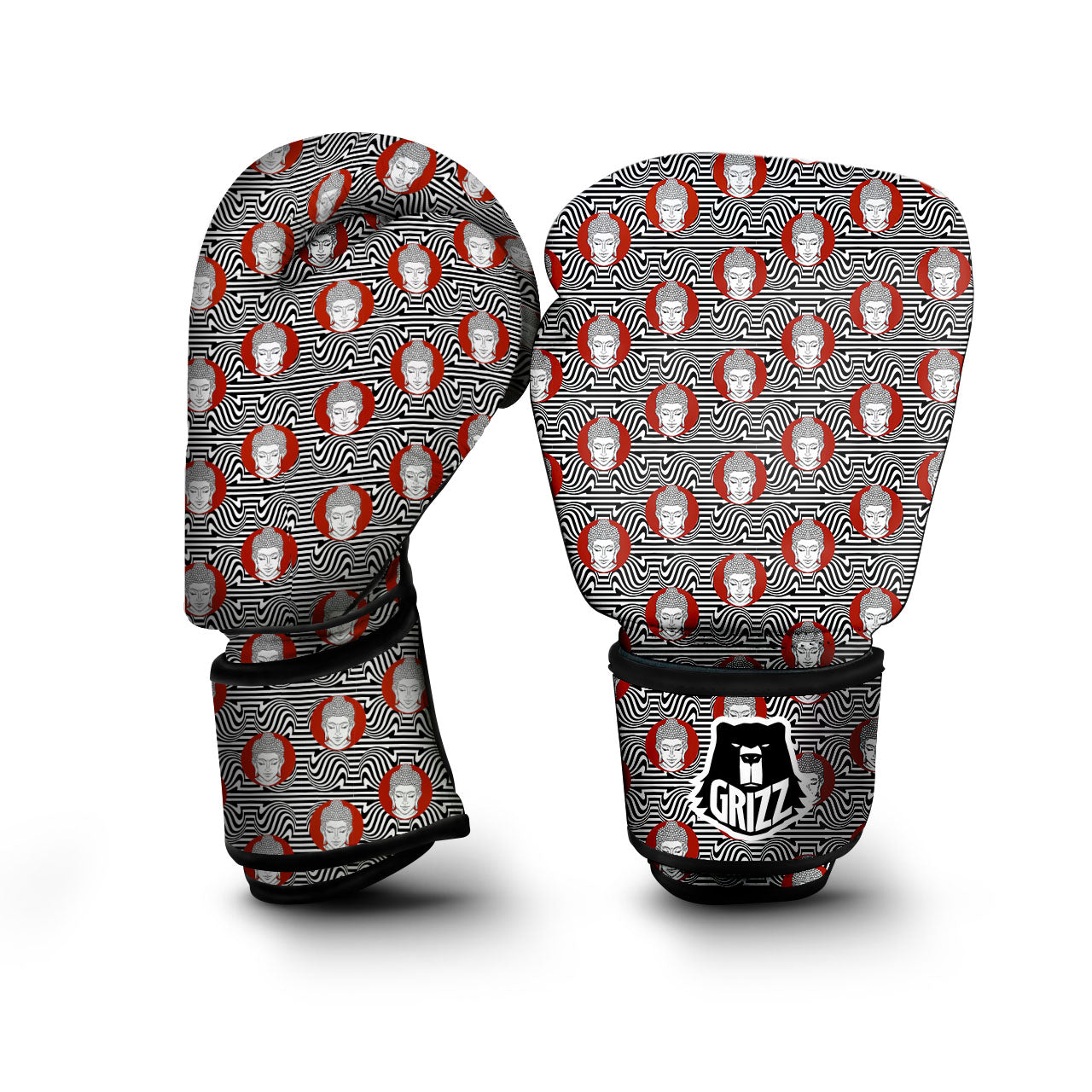 Gautama Buddha Print Pattern Boxing Gloves-grizzshop