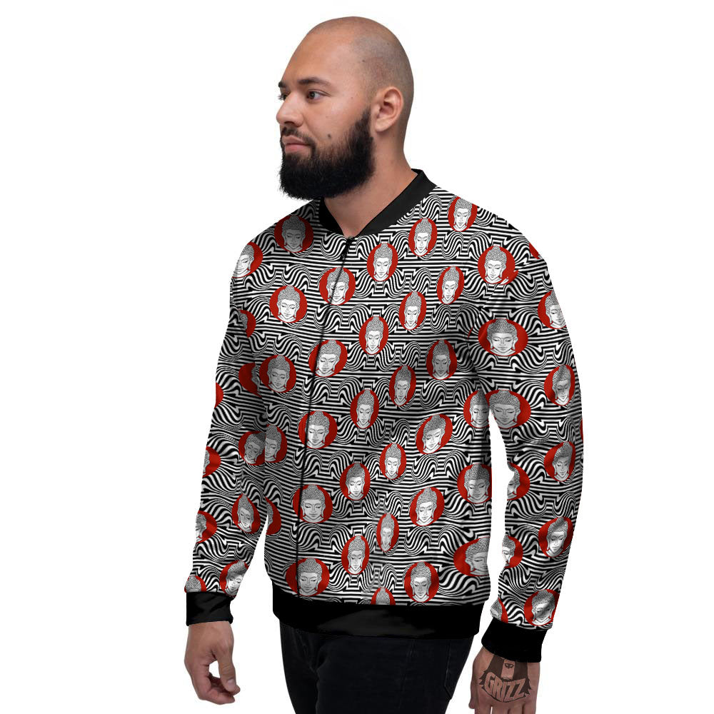 Gautama Buddha Print Pattern Men's Bomber Jacket-grizzshop