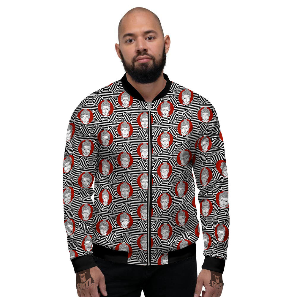 Gautama Buddha Print Pattern Men's Bomber Jacket-grizzshop