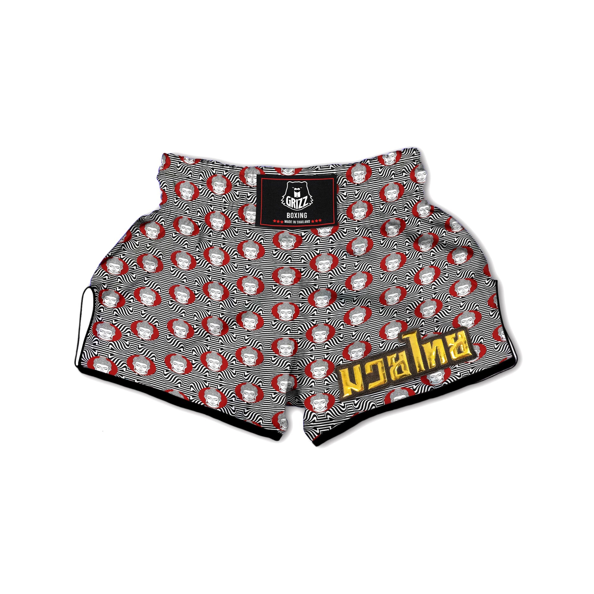 Gautama Buddha Print Pattern Muay Thai Boxing Shorts-grizzshop