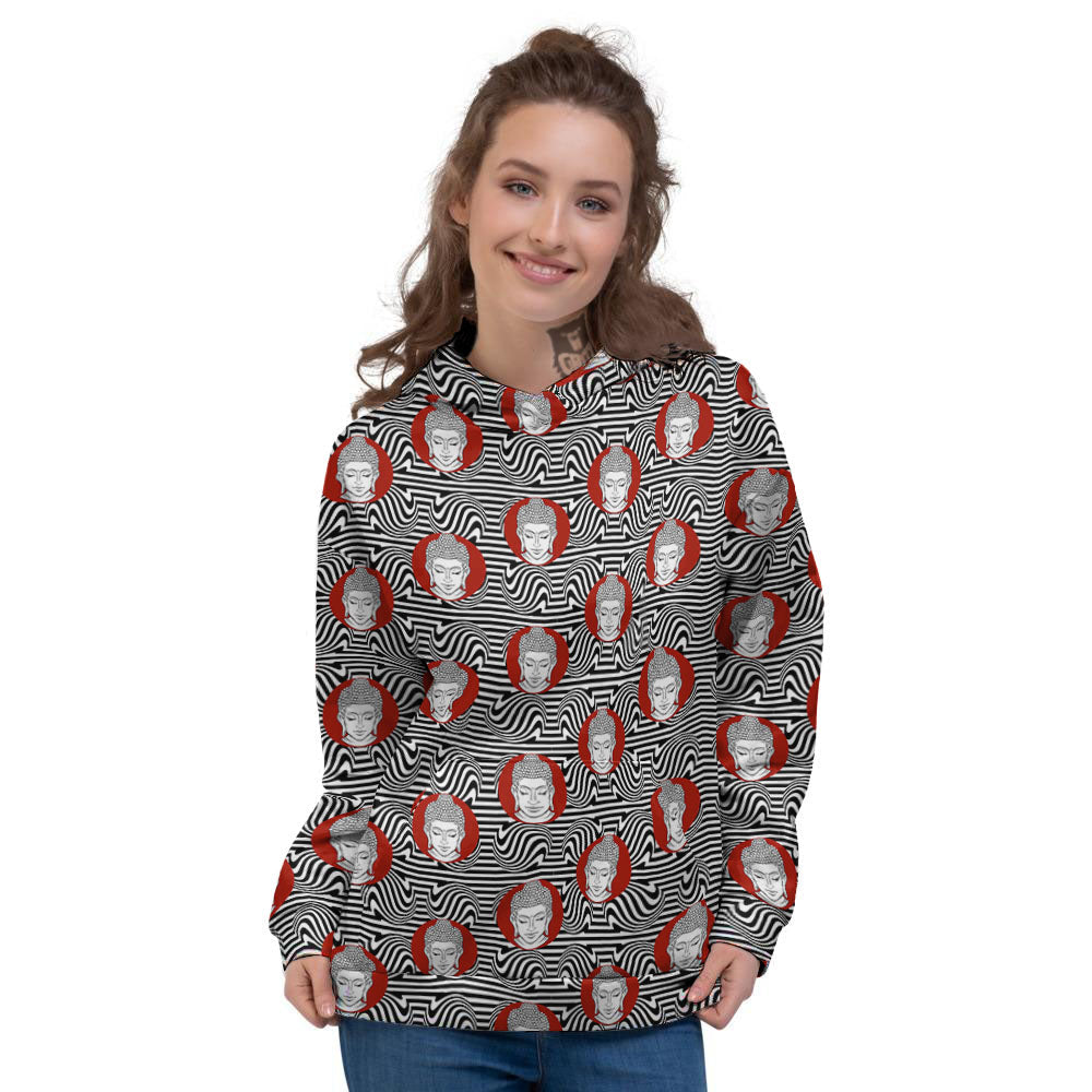 Gautama Buddha Print Pattern Women's Hoodie-grizzshop