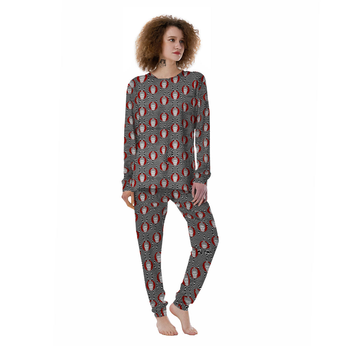 Gautama Buddha Print Pattern Women's Pajamas-grizzshop