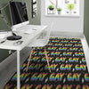 Gay Pride Rainbow Print Pattern Floor Mat-grizzshop