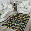 Gay Pride Rainbow Print Pattern Floor Mat-grizzshop