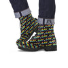 Gay Pride Rainbow Print Pattern Leather Boots-grizzshop