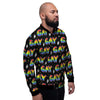 Gay Pride Rainbow Print Pattern Men's Bomber Jacket-grizzshop