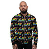 Gay Pride Rainbow Print Pattern Men's Bomber Jacket-grizzshop