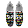 Gay Pride Rainbow Print Pattern White Athletic Shoes-grizzshop