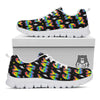 Gay Pride Rainbow Print Pattern White Sneaker-grizzshop