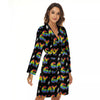 Gay Pride Rainbow Print Pattern Women's Robe-grizzshop