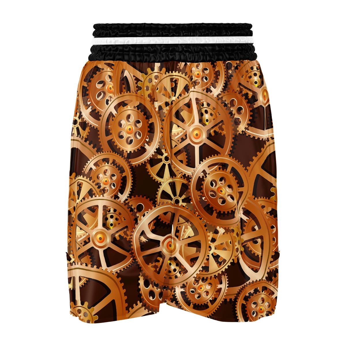 Gears And Steampunk Cogs Print Boxing Shorts-grizzshop