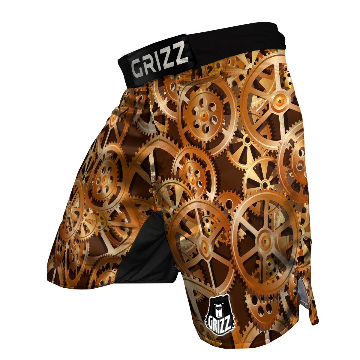 Gears And Steampunk Cogs Print MMA Shorts-grizzshop