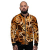 Gears And Steampunk Cogs Print Men's Bomber Jacket-grizzshop