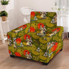 Geisha Japanese Dragon Print Armchair Cover-grizzshop