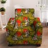 Geisha Japanese Dragon Print Armchair Cover-grizzshop