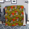 Geisha Japanese Dragon Print Blanket-grizzshop