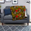 Geisha Japanese Dragon Print Blanket-grizzshop