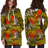 Geisha Japanese Dragon Print Hoodie Dress-grizzshop